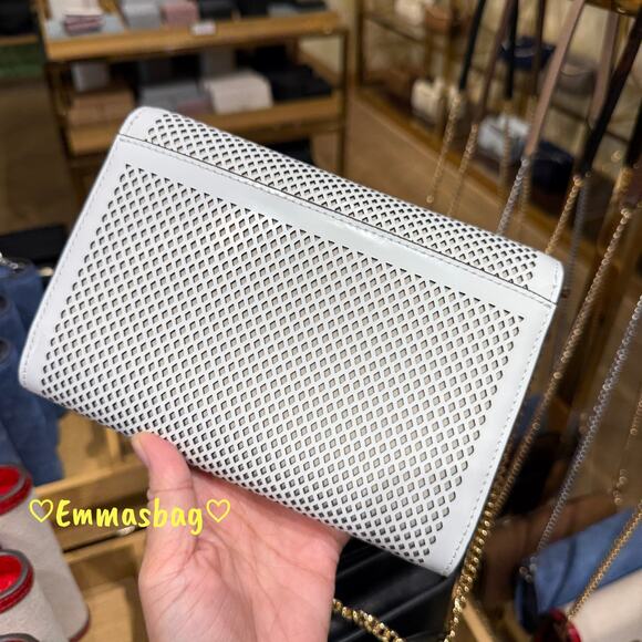 Tory Burch Emerson Chain Wallet Crossbody 175865 White $525 - Picture 3 of 8